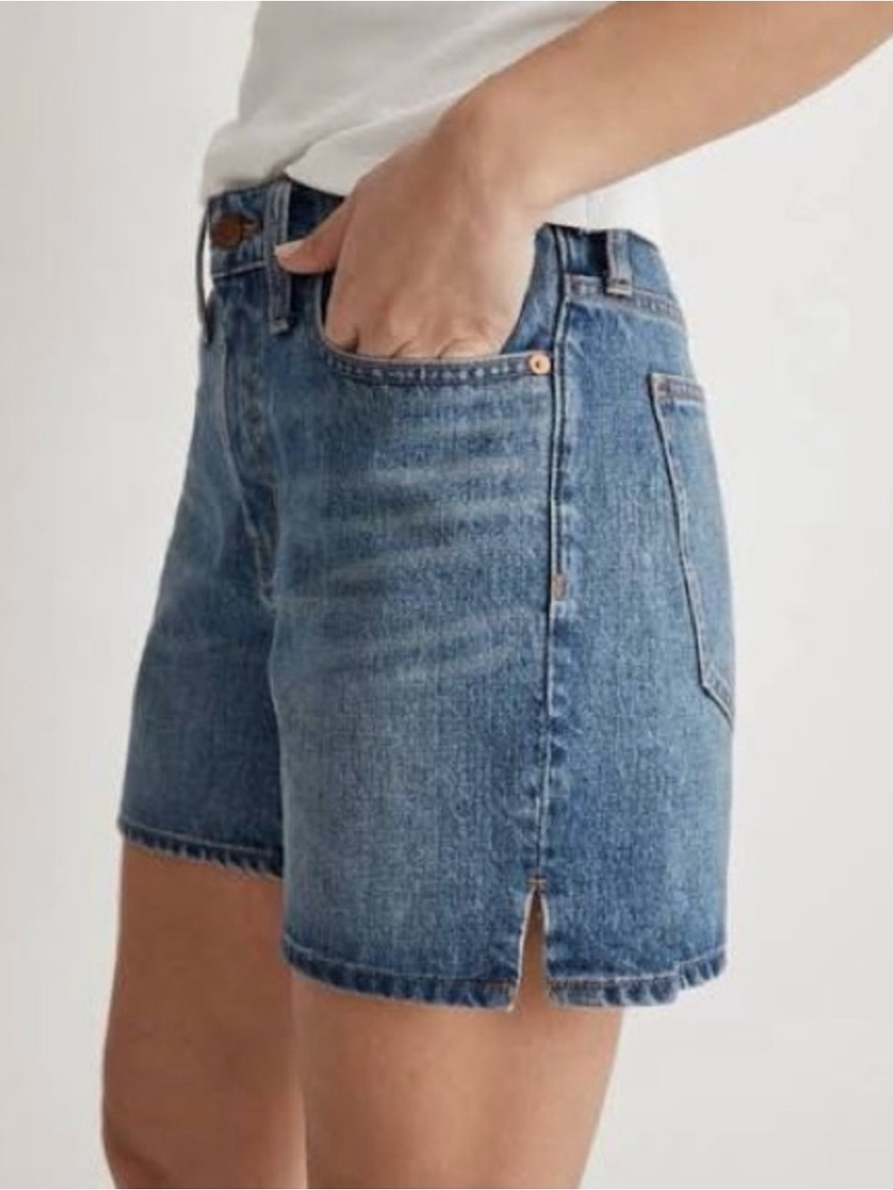 Madewell Relaxed Mid-Length Denim Shorts 100% Cotton Size 28